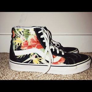 Floral high top Vans